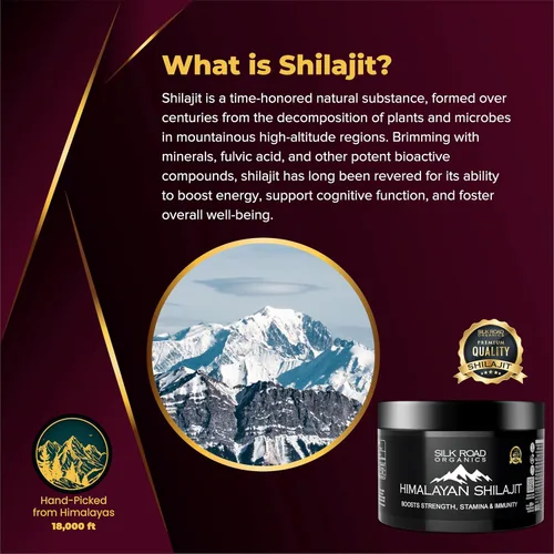 Vista 2 de Shilajit puro del Himalaya (120 gm) semilíquido con ácido fúlvico y más de 85 minerales traza para metabolismo, apoyo del sistema inmunológico