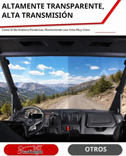 Vista 4 de StarknightMT Parabrisas UFORCE 1000 resistente a los arañazos – Parabrisas UFORCE compatible con CFMOTO UFORCE 1000/1000 XL 2019-2025, resistente