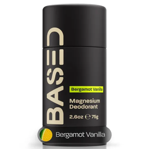 Vista 5 de BASED Performance Desodorante para Hombres, Protección contra el Olor Todo el Día, Sin Aluminio con Magnesio, Cera de Abejas y Manteca de Karité