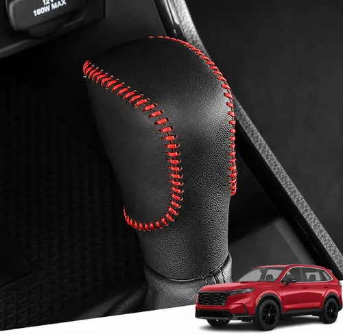Vista 26 de Great-luck Funda Protectora de Perilla de Palanca de Cambios Automática de Cuero Genuino con Moldura, Accesorios Interiores Personalizados