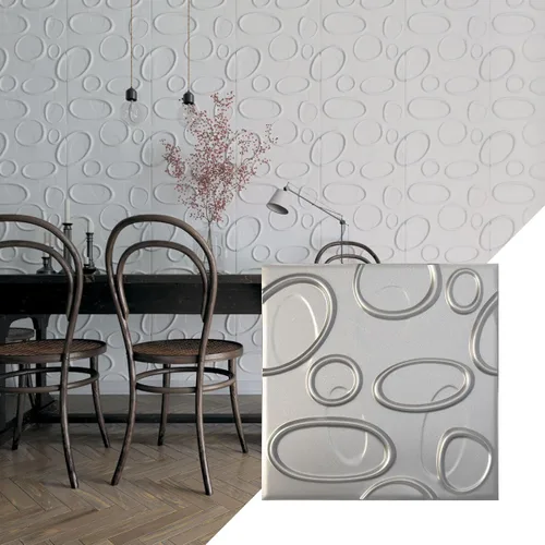 Vista 9 de Ekena Millwork WP20X20FEWH 19 5/8 pulgadas de ancho x 19 5/8 pulgadas de alto Felix EnduraWall Decorativo 3D Panel de pared cubre 2.67 pies cuadrados