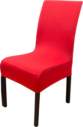 Vista 7 de 4 piezas de funda protectora con tejido elástico (elastano) lavable para silla de comedor, funda para asiento para todas las estaciones