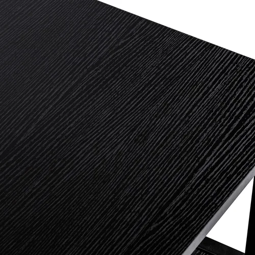 Vista 5 de ChooChoo Mission - Mesa de centro de madera negra con estante, 40 unidades, color negro