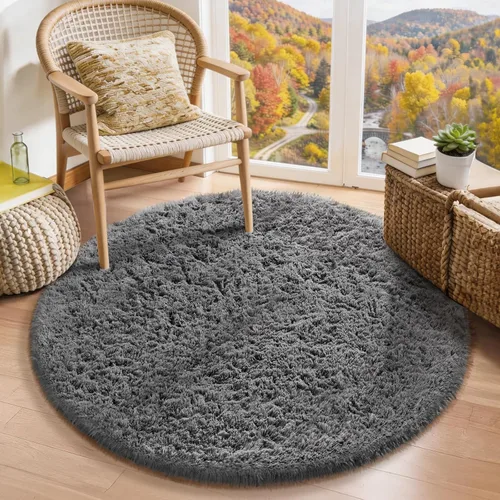 Vista 179 de Ophanie - Alfombras para sala de estar, antideslizante y suave, de felpa grandes y peludas para dormitorio, peludas para niños y niñas, decoración