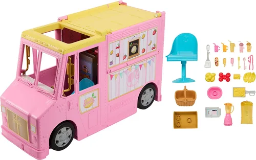 Vista 2 de Barbie® Set, Lemonade Truck Playset con 25 piezas