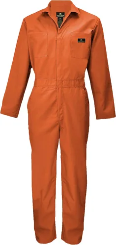 Vista 7 de Natural Uniforms Overol de sarga de manga larga con cremallera para hombre, resistente a las manchas y a las arrugas