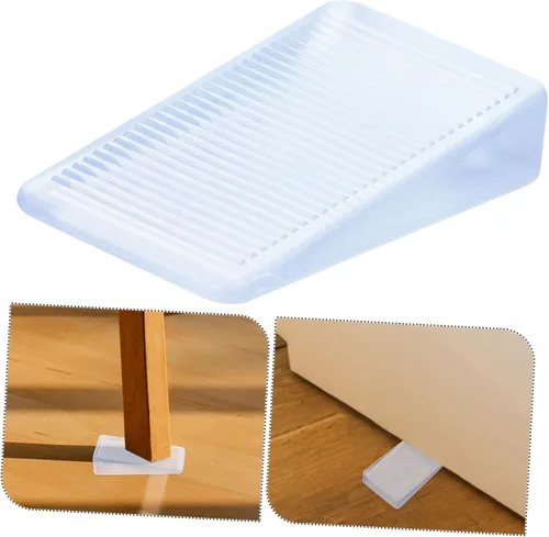 Vista 3 de STOBOK Cuñas de plástico para mesa, cuña de inodoro transparente, niveladoras de muebles, bloques ajustables, para bañera de hidromasaje