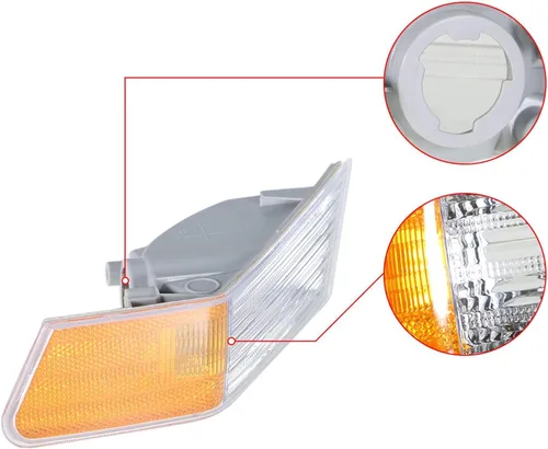 Vista 3 de Paquete de 2 luces direccionales delanteras izquierda y derecha de repuesto para Patriot 2007-2014 68004181AA 68004181AB