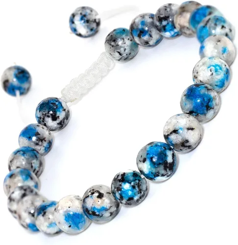 Vista 11 de Pulsera ajustable de 8 mm con gemas naturales, pulseras unisex de cristal hechas a mano para meditación, yoga, sanación espiritual y energía