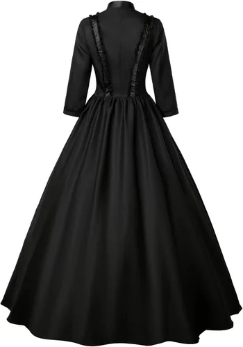 Vista 3 de Re-Lady - Vestidos góticos victorianos para mujer, disfraces de la guerra civil, vestido de baile de reina, vestido para fiesta de máscaras