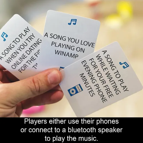 Vista 5 de Game That Song Expansión de mezcla de 2000, 50 cartas nuevas, juego de cartas de música para familiares, adultos y adolescentes. Divertida diversión