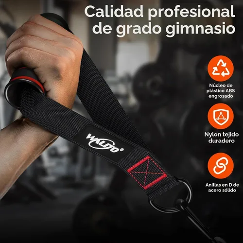 Vista 7 de Manijas de Ejercicio WALITO, Reemplazo de Accesorios de Cable para Equipo de Gimnasio en Casa, Sistema de Poleas, Pilates, Bandas de Resistencia