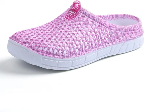 Vista 10 de LIBINXIF Zuecos de jardín para mujer, de malla, transpirables, sandalias de playa, zapatos de ducha, zapatos de agua, zapatos antideslizantes