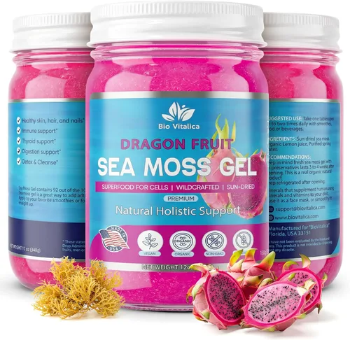 Vista 8 de BioVitalica - Gel de musgo marino irlandés crudo orgánico – Calidad premium – Dr. Sebi, superalimento vegano para células – Gel de masa marina 100%