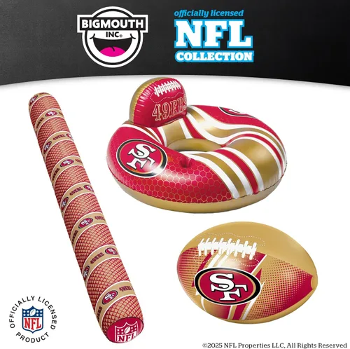 Vista 6 de BigMouth - Flotadores inflables para piscina de 36 pulgadas, con licencia oficial de la NFL, tubo interior para adultos y adolescentes