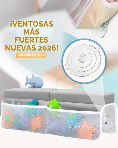 Vista 5 de Cómodo juego de rodilleras y coderas de baño para bebé, almohadilla gruesa de espuma viscoelástica con soporte para el codo, cojín de bañera
