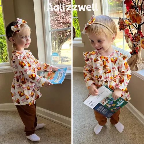 Vista 2 de Aalizzwell Traje de manga larga para bebé niña de otoño e invierno