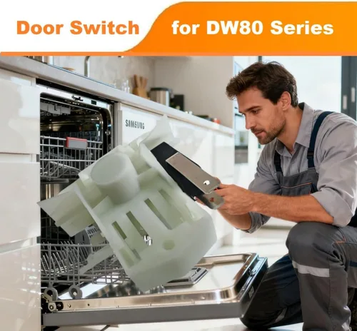 Vista 5 de DD81-02197a - Pestillo de puerta de lavavajillas e interruptor de pieza de repuesto para Samsung DW80M2020US, DW80N3030UB, DW80N3030US, DW80N3030UW