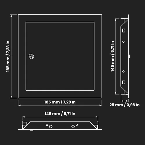 Vista 2 de Repa Market Panel de acceso de 6 x 6 pulgadas para paneles de yeso/cubierta de orificio de pared de acero recubierto de polvo blanco/puerta