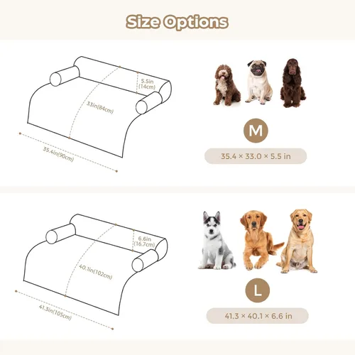 Vista 5 de Avont - Alfombra para Cama de Perro para Sofá, Sobrecama Cálida y Esponjosa para Sofá, Protector de Muebles con Funda Extraíble Lavable para Perros