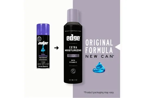 Vista 3 de edge Gel de afeitado extra hidratante con vitamina E, 7 onzas (paquete de 6)