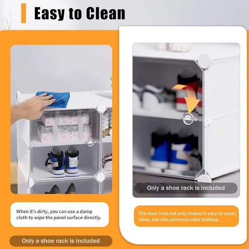 Vista 7 de TENNIX - Caja de zapatos plegable de 72 pares, 12 niveles, de plástico transparente, apilable, organizador de zapatos para armario y entrada, ahorro