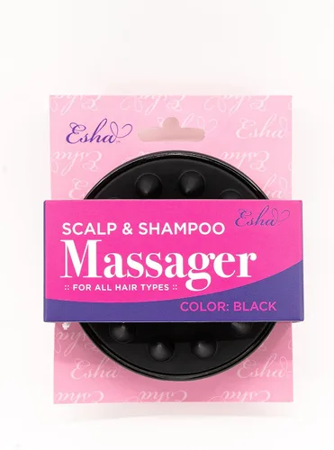 Vista 5 de Esha Masajeador de cuero cabelludo y cabeza de silicona suave para niña, color negro