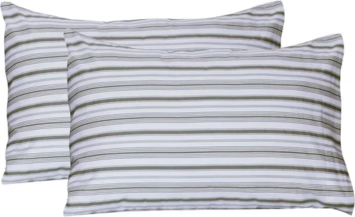 Vista 16 de Feather & Stitch - Juego de 2 fundas de almohada estándar de 100 % algodón, 500 hilos, fundas de almohada suaves con cierre tipo sobre, suaves