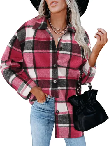 Vista 81 de ZOLUCKY Chaqueta de manga larga con botones para mujer, talla grande, blusas