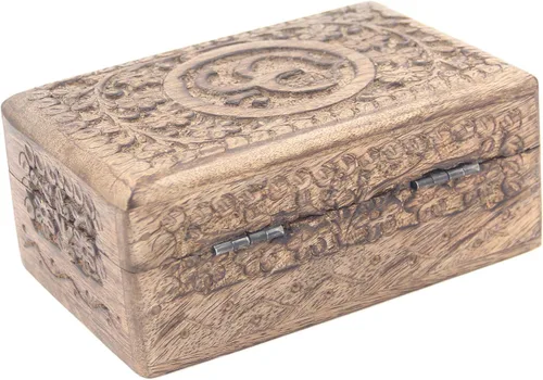 Vista 2 de KayJayStyles - Caja de almacenamiento de madera para la joyería, tallada a mano