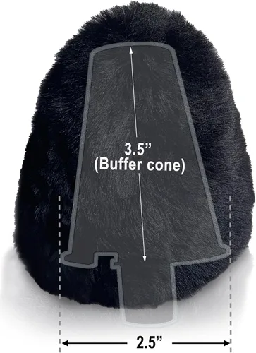Vista 7 de JOUNJIP Dual Wool Buffer Replacement Covers - Handmade 100% Lambswool Polisher Bonnets - for 2.5 x 3.5 Inch Buffing Cones