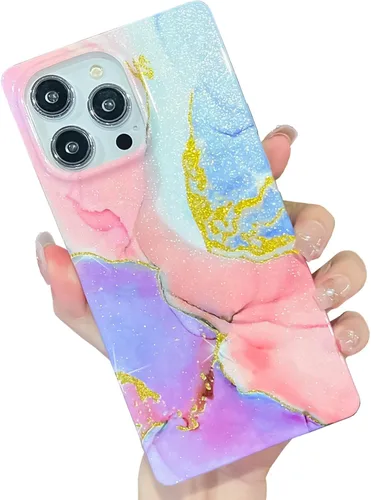 Vista 58 de Elegante Funda con Concha de Madre Perla para Niña Compatible con iPhone 14 de 6.1 Pulgadas, Funda Rectángulo con Borde, Elegante y delgada