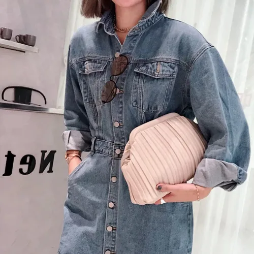 Vista 7 de NIUEIMEE ZHOU Bolso de mano fruncido para mujer, de piel sintética, bolso de mano, bolso de mano retro, bolso cruzado