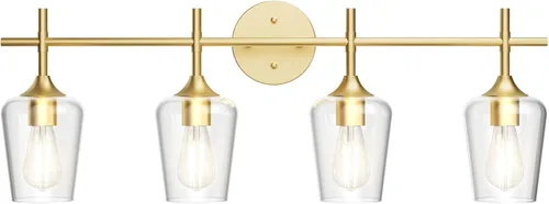 Vista 13 de Ralbay Juego de 2 apliques de pared negros mate para baño, pantalla de vidrio transparente, apliques negros para decoración del hogar, baño, cocina