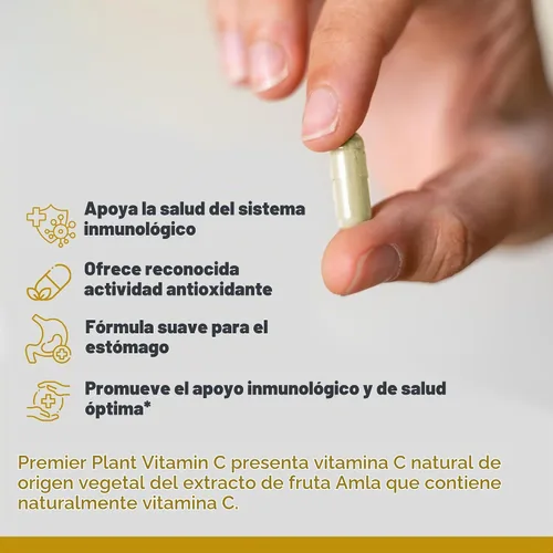 Vista 4 de Premier Research Labs Vitamina C - Vitamina C de nutrientes integrales - Apoya el sistema inmunológico - Suave con el estómago - Actividad