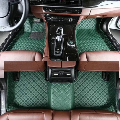 Vista 10 de ARAAO Alfombrillas de automóvil personalizadas para hombres y mujeres, sedán, SUV, automóvil, deportivo, antideslizantes, de lujo, (todo negro)