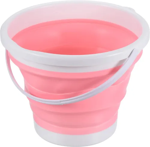 Vista 7 de PATIKIL Cubo plegable de 10 L, cubo de playa plegable portátil de plástico para exteriores, para camping, pesca, lavado de autos, color verde
