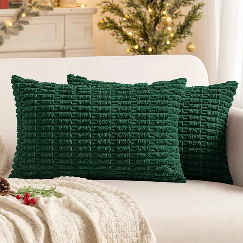 Vista 93 de MIULEE - Paquete de 2 fundas de cojín decorativas de corduroy, modernas y boho, suaves, con rayas, decoración del hogar, sofá, sala de estar, sillón