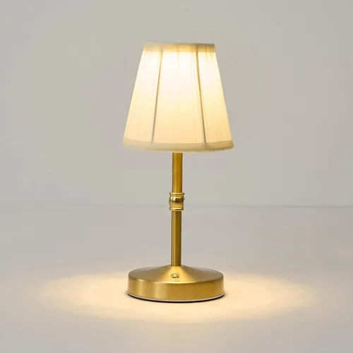 Vista 10 de Lámpara Mini Inalámbrica de 5W en Oro, Lámpara Pequeña Operada con Batería de 3000 mAh, Lámparas de Mesa Pequeñas Vintage, Lámparas Recargables
