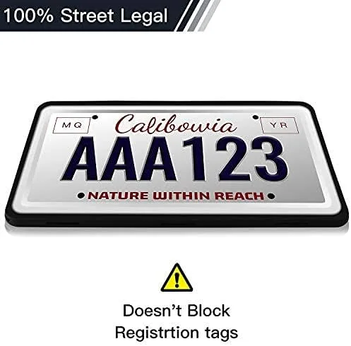 Vista 3 de Intermerge Soporte de Marco para Placa de Matrícula - Cubierta Universal de Silicona para Placa de Matrícula de Auto Americano Resistente al Óxido