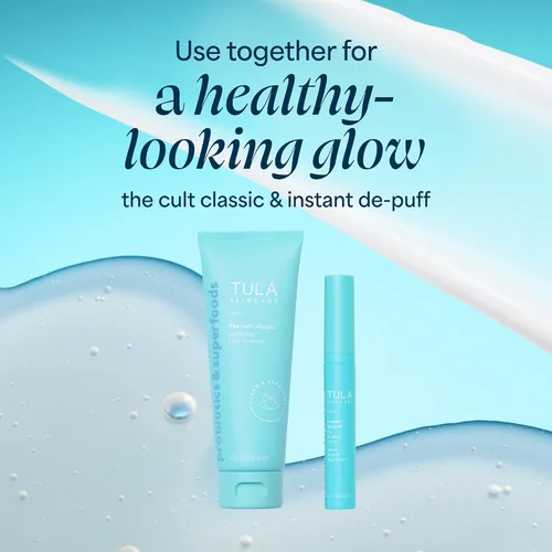 Vista 7 de TULA Skin Care Instant De-Puff Eye Renewal Serum - Tratamiento de ojeras debajo de los ojos, reduce la hinchazón y los signos de arrugas, 0.5 onzas