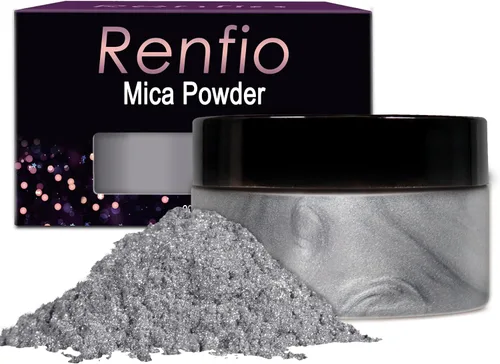 Vista 8 de Renfio Polvo de mica, polvo de mica de 60 colores para resina epoxi natural, pigmento de color, pigmento en polvo, botellas de 0.25 onzas, pigmentos