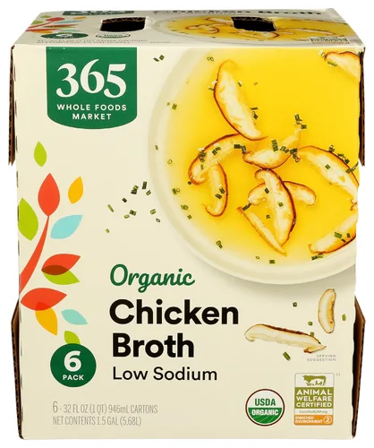 Vista 9 de 365 Everyday Value Caldo de pollo orgánico bajo en sodio, 32 oz