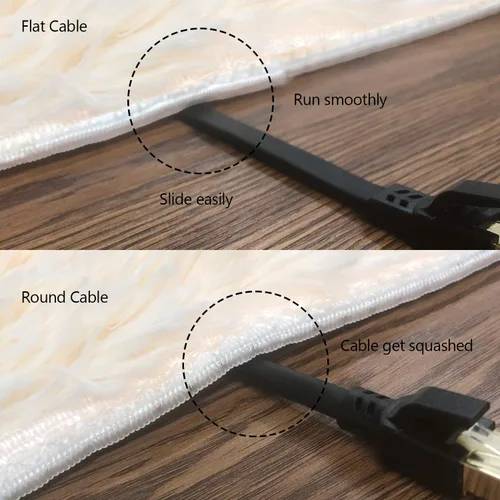 Vista 5 de Jadaol Cable Ethernet Cat 8 de 1.5 pies, 40 Gbps 2000 MHz, cable de conexión LAN RJ45 S/FTP, cable de red Cat8 de alta velocidad para enrutador