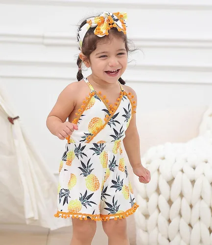 Vista 12 de UNICOMIDEA 6M-3T Traje sin espalda para bebé niña traje mameluco con diadema