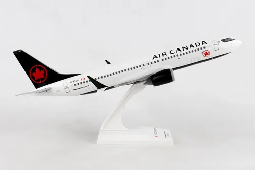 Vista 3 de Sky Marks Air Canada 737 Max8 1/130 - Avión coleccionable de plástico moldeado por inyección para niños a partir de 14 años