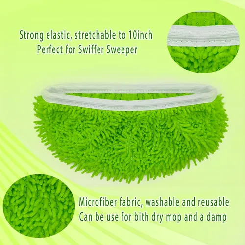 Vista 4 de Almohadillas de Microfibra Reutilizables para Trapeador Almohadillas Húmedas Lavables Compatibles con Repuestos de Almohadillas Swiffer Sweeper