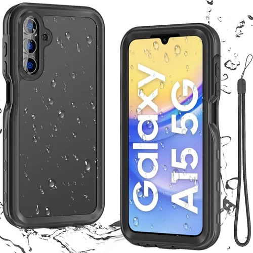 Vista 9 de Miimall Funda impermeable compatible con Samsung Galaxy A54 5G, protector de pantalla transparente HD integrado, parachoques completo a prueba