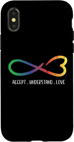Vista 4 de Funda para iPhone 15 Autism Infinity Accept Understand Awareness Men Women Kids
