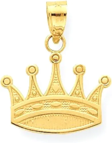 Vista 9 de Collar con dije de corona de oro amarillo de 10 quilates, joyería fina para mujer, regalos para ella